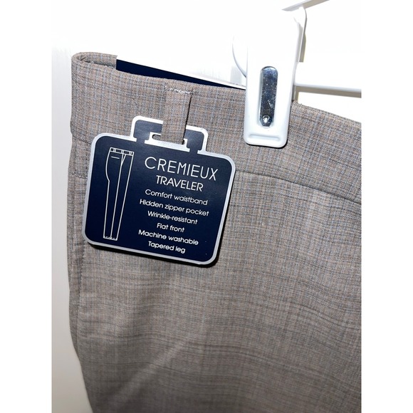 NEW Cremieux Traveler Tan Wool Blend Flat Front Dress Pants 44R S55ZX604011 - Picture 2 of 6